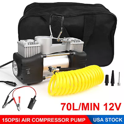 Heavy Duty 12V Portable 150PSI Car Tyre Auto Tire Inflator Pump Air Compressor • $27.99