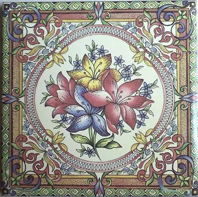 Old Fashion Victorian Bouquet Ceramic Tile 6  X 6  • $10