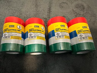 Multi Colored 4 - 5 Pack Vinyl Electrical Tape 3/4 X 33'. 20 Total Rolls NEW!! • $12