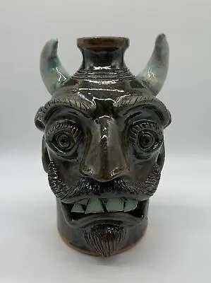 Stanley Ferguson Folk Art Pottery Ugly Face Devil Face Jug OOAK Gillsville Ga • $450