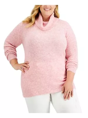 MSRP $57 Style & Co Plus Size Cowlneck Tunic Sweater Pink Size 2X • $14.27