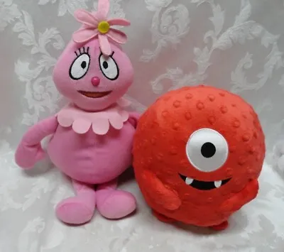 Yo Gabba CaDabra 2 Pc 16  Foofa Pink Flower Bubble Nanco 9  TY Beanie Ballz Muno • $20