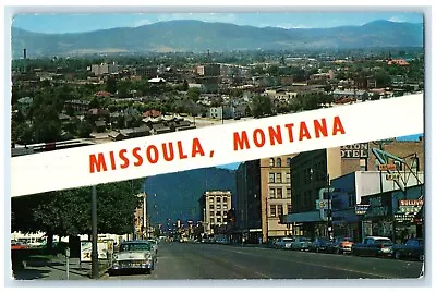 1963 Banner Exterior Building Street Road Missoula Montana MT Vintage Postcard • $29.95