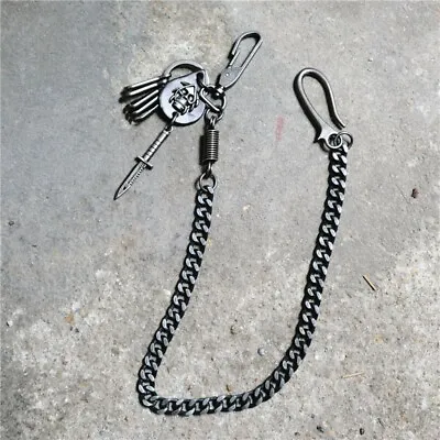 Punk Rock Gothic Metal Skull Pants Chain Sword Wallet Chain • $16.25