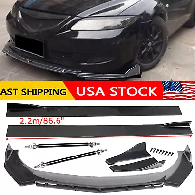 Carbon Fiber Front Bumper Lip/ Side Skirt Strut Rods For Mazda 2 3 5 6 CX-3 CX5 • $199.99