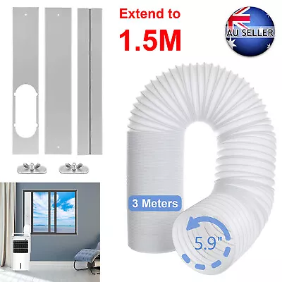 Portable Air Conditioner Adjustable AC Sliding Window Vent Kit 15cm Exhaust Hose • $41.29