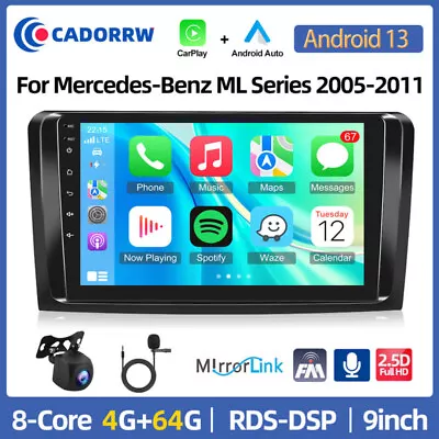 4+64G 9 Carplay Car Stereo Android For Mercedes-Benz ML Series 2005-11 Head Unit • $269.99