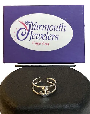 Yarmouth Jewelers Cape Cod Sterling Silver Ship Anchor Ring * Size 4.5 * • $18
