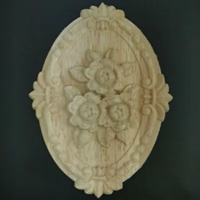 $11.32 • Buy Wooden Carved Applique Furniture Unpainted Moulding Decals Onlay Home Decor DIY
