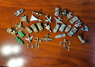 Micro Machines Military Lot Of 39 Galoob Tanks Planes Helicopters Boats & Troops • $115
