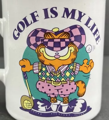 Vintage Garfield Golf Coffee Cup Mug 1978 Jim Davies 10 Oz • $23.99