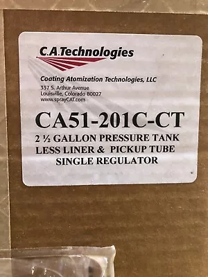 CA Technologies Pressure Pot NIB For Paint Or Resin Casting 2.5Gal • $200