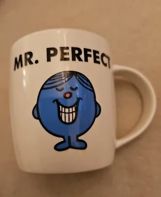 Mr Perfect Mug. From Mr Men BBC TV Series Mr Men Little Miss Collection Wht/Blue • £9.88