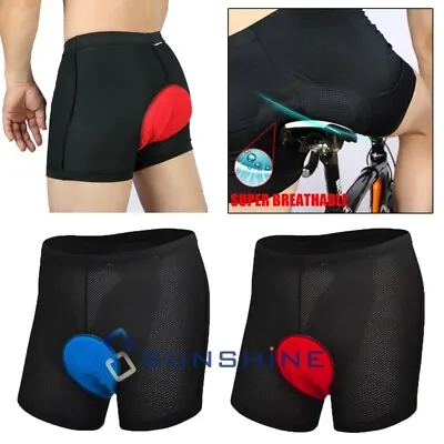 Pantalones Cortos De Ciclismo Para Hombres Montaña Acolchados 3D Prueba Golpes • $8.69