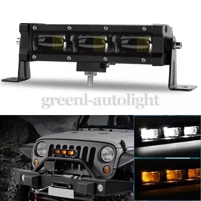8in LED Work Light Bar 30W DRL Running Amber White Driving Fog Off Road SUV ATV • $41.99