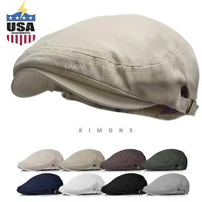 Buckle Cotton Gatsby Cap Mens Ivy Hat Golf Driving Summer Sun Flat Newsboy • $12.95