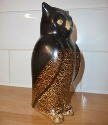 £2.99 • Buy Owl Bird Money Box Studio Pottery Piggy Bank Figurine Speckled Unusual