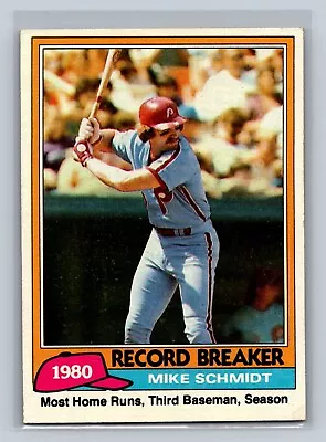 1981 Topps Record Breaker #206 Mike Schmidt Philadelphia Phillies • $1.18