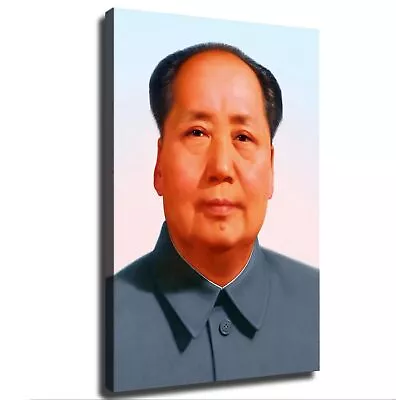 Chairman Mao Zedong Portrait Chinese Leader Politician Poster Wall Art Canvas • $28.90