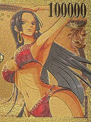 Boa Hancock One Piece Gold Banknote Anime Girl Manga Cartoon Gift Note Lucky 333 • $19.99