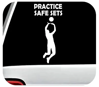 Volleyball Practice Safe Sets Decal Sticker Car Window Tumbler Cup BG999 • $3.96