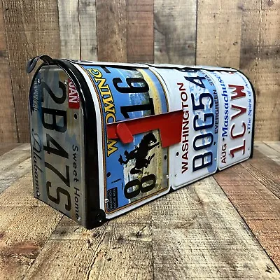 Gibraltar Mailbox  (New) Customized With Used License Plates. • $125.99