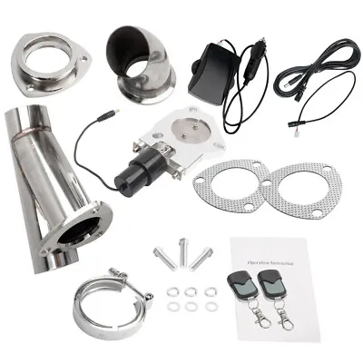 2.5inch 63mm Remote Electric Exhaust Downpipe Cutout E-Cut Out Valve Kit Remote • $79.99