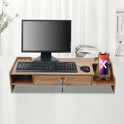 Monitor Riser Stand With Drawer Desk Organizer Stand For Laptop ComputerDesktop • $25.65