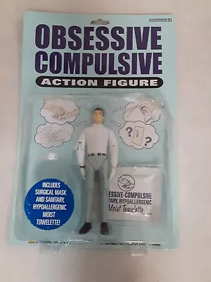 2005 Obsessive Compulsive Action Figure Face Mask & Moist Towelette NEW! • $5