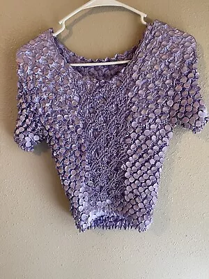 Magic Scarf Popcorn Top Purple One Size • $9.25