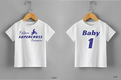 Future Supercross Champion T Shirt Baby Infant Kids Race Number Motocross Just R • $16.95