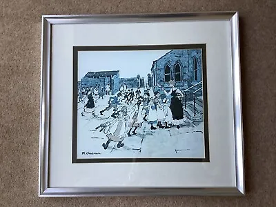 Framed  Margaret Chapman Print 'Children Called To Their Class'  43 X 39cm • £14.99