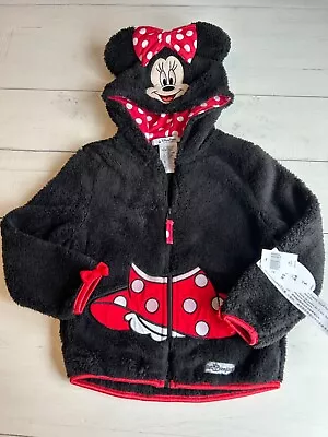 *Disney Parks Minnie Mouse Black Fleece Hooded Jacket XS/SMALL New • $21.98