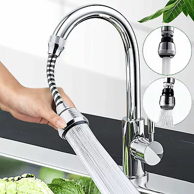 360° Faucet Extender Bendable Kitchen Sink Flexible Tap Spray Head Attachment • £5.69