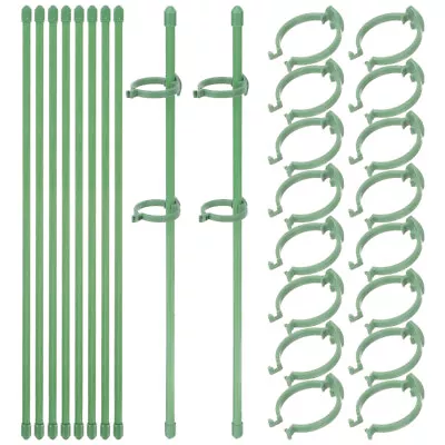  10 Pcs Garden Support Single-pole Plastic Tomato Plant Flower Rings • £10.58