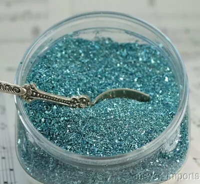 Carnival Glass Blue - Miss Mustard Seed Glitter - 4 Oz Jar - 306-1301 • $19.95