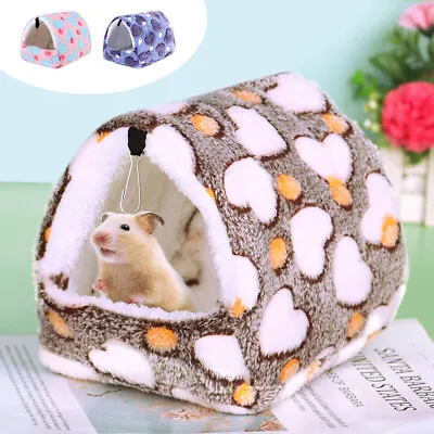 Winter Hamster House Guinea Pig Rabbit Soft Nest Small Animal Sleeping Bed Warm  • £11.39