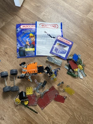£8.99 • Buy MECCANO - Vintage And Modern Parts Job Lot - Bulk Spares With Instruction Manual