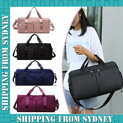 $20.99 • Buy Women Gym Sports Bag Shoulder Bag Hand Luggage Duffel Large Capacity Travel Bags
