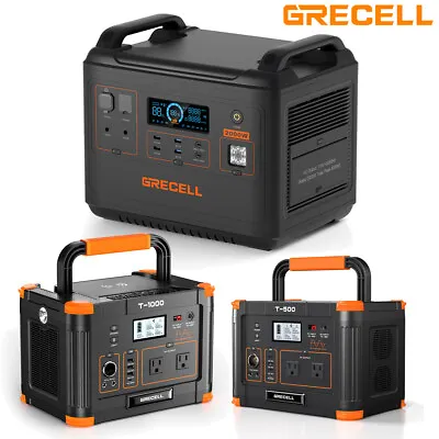 $369.99 • Buy GRECELL Large Power Station Solar Generator For Indoor Outdoor Camping Emergency