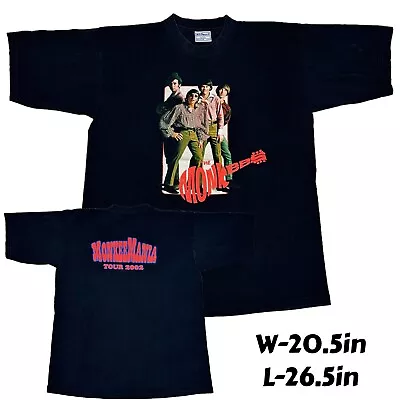 VTG The Monkees Monkee Mania Tour 2002 Double Sided Graphic Tee T-Shirt Sz Large • $54.95