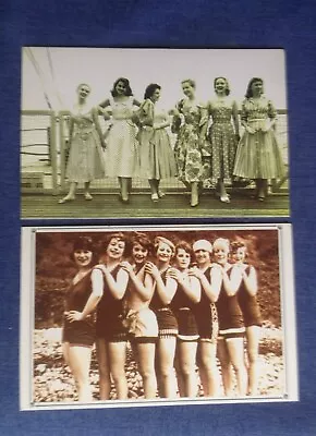 £1.25 • Buy The Nostalgia Postcard.  Eastbourne 1956.  Bathing Beauties 1927  (CS)