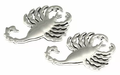 2X Brand New 3D CHROME Scorpion Badge Emblem Decal Accessory Universal Auto • $12.99