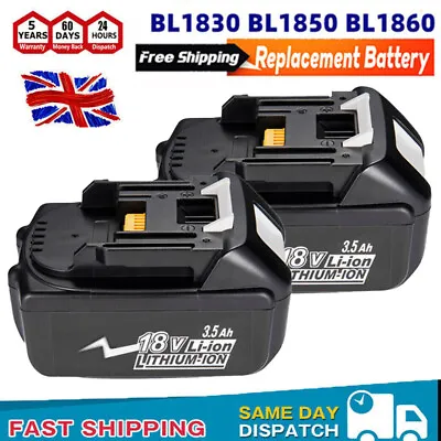 2X For Makita 18V 3.0Ah LXT Li-Ion BL1830 BL1850 BL1860 BL1835 Cordless Battery • £27.89