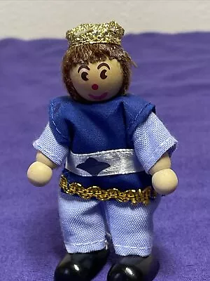 Melissa And Doug Fold & Go Poseable Figures Castle People Dolls Blue Prince • $9.99