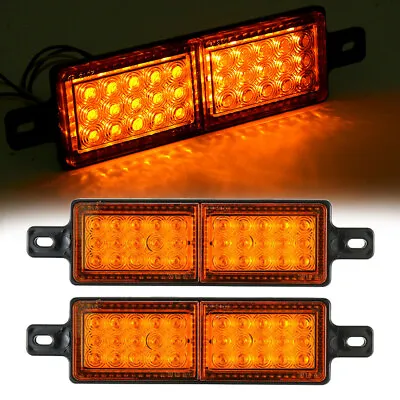 2x Amber 30 LED Front Indicator Park Lights TJM Bullbar Marker Lamp ARB Bar 12V • $34.08