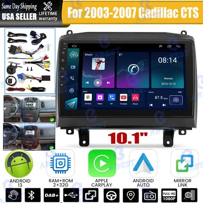 For 2003-2007 Cadillac CTS Stereo Car Radio Android 13 CarPlay Head Unit GPS FM • $155.72