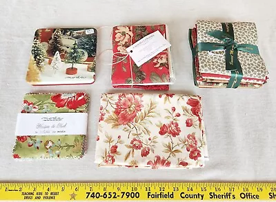 Lot 19 New Moda Fat Quarters~Charm Pack~Fabric~Quilting~Crafts Cotton Fabric • $33.95