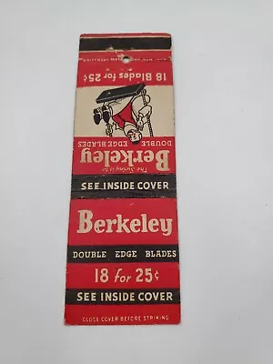 Berkley Double Edge Razor Blades Matchbook Cover • $3.99