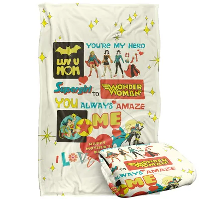 Justice League DC Mothers Day You'Re My Hero Silky Touch Throw Blanket • $37.99